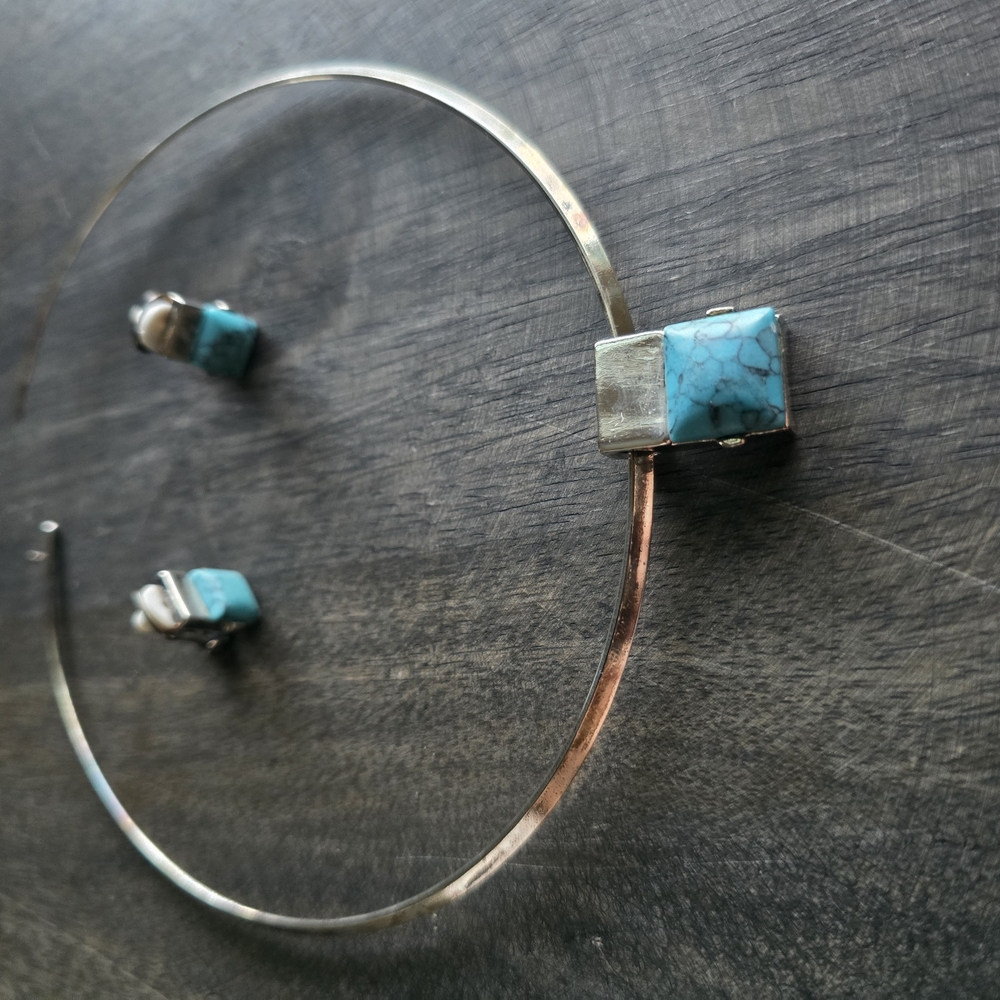 Sterling Silver and Turquoise Jewelry Set